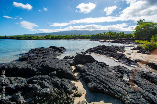 Fishing ponds at Kaloko-Honokohau National Historic Park at Kailua-Kona on the Big Island in Hawaii photo