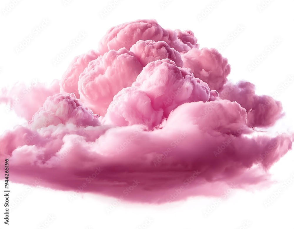 pink stormy clouds isolated white background pink stormy clouds isolated white background