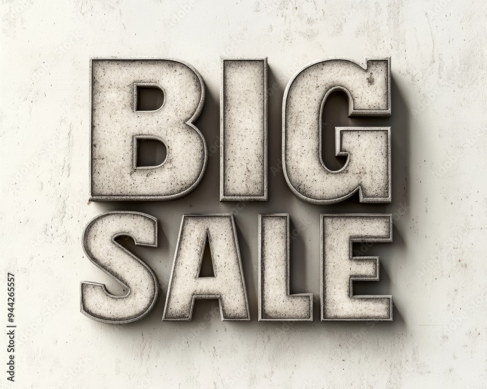 3D gray text Big Sale on a white background. Coloring book 3D gray text Big Sale on a white background. Coloring book