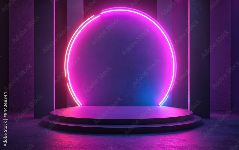 3D rendering of an abstract podium backdrop for product displays 3D rendering of an abstract podium backdrop for product displays