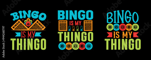 Bingo Is My Thingo SVG Bingo Games Bingo Gift Crazy Bingo Lover Tshirt Bundle Bingo Quotes Design, TG 0037