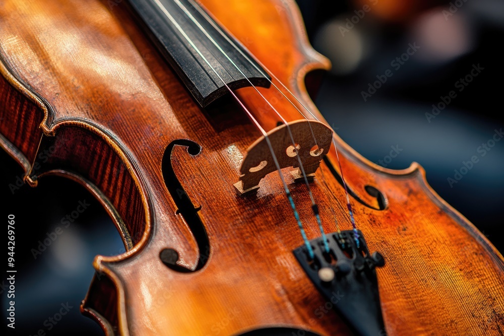 Violin Side. Artistic View of Old Violin with Bow for Passport Photo Violin Side. Artistic View of Old Violin with Bow for Passport Photo