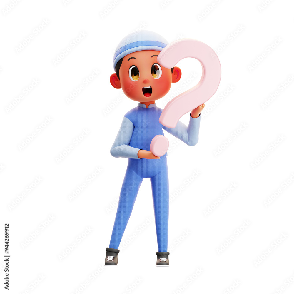 3d Character Boy Asking Questions illustration 3d Character Boy Asking Questions illustration