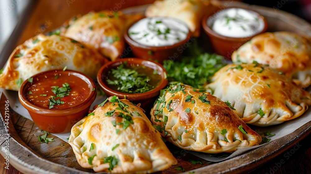 Crispy Empanadas with Dipping Sauces Crispy Empanadas with Dipping Sauces