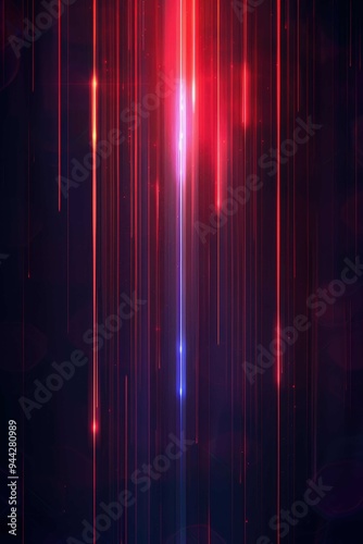 Glowing red and blue neon light stripes on a dark background  poster digital wallpaper.