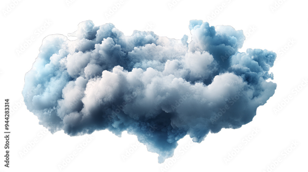 cloud. digital art, on transparency background PNG