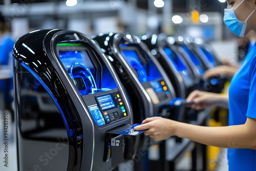 Election Day with a focus on secure voting, illustrated with imagery of secure, tamper-proof voting machines and protocols