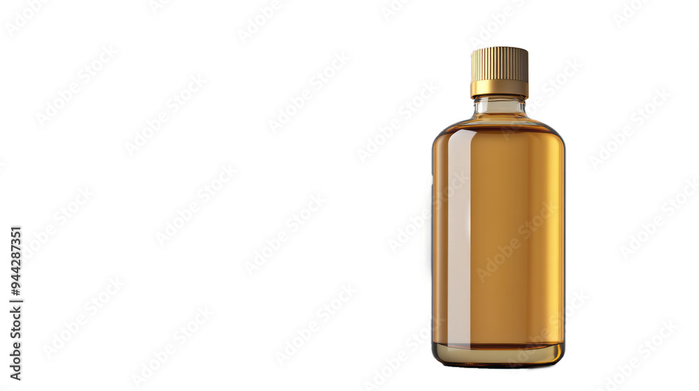 3D plain mockup of a Hair Oil Bottle on transparency background PNG 3D plain mockup of a Hair Oil Bottle on transparency background PNG
