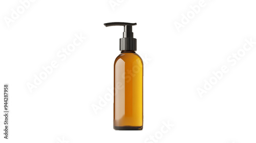  3D plain mockup of a Hair Oil Bottle on transparency background PNG