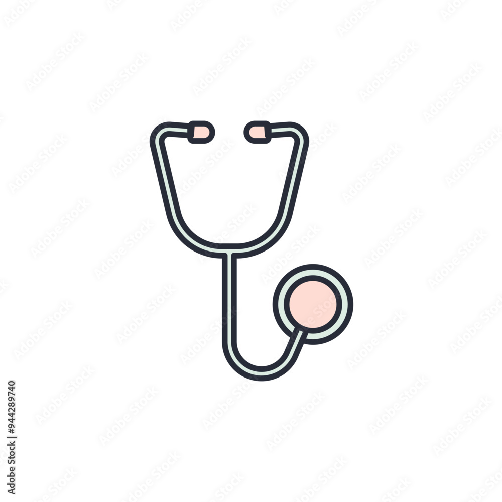 Stethoscope icon vector illustration. Stethoscope symbol isolated on white background Stethoscope icon vector illustration. Stethoscope symbol isolated on white background