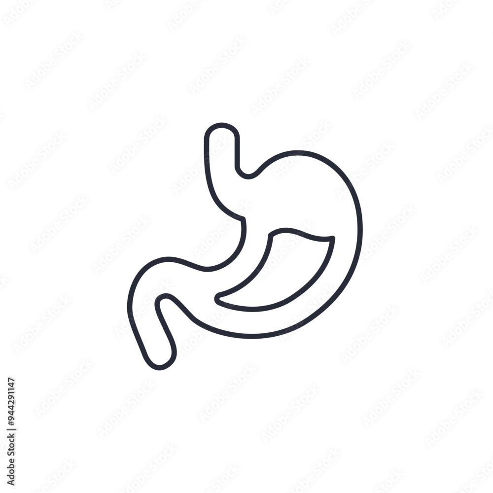 stomach icon vector illustration. stomach symbol isolated on white background stomach icon vector illustration. stomach symbol isolated on white background