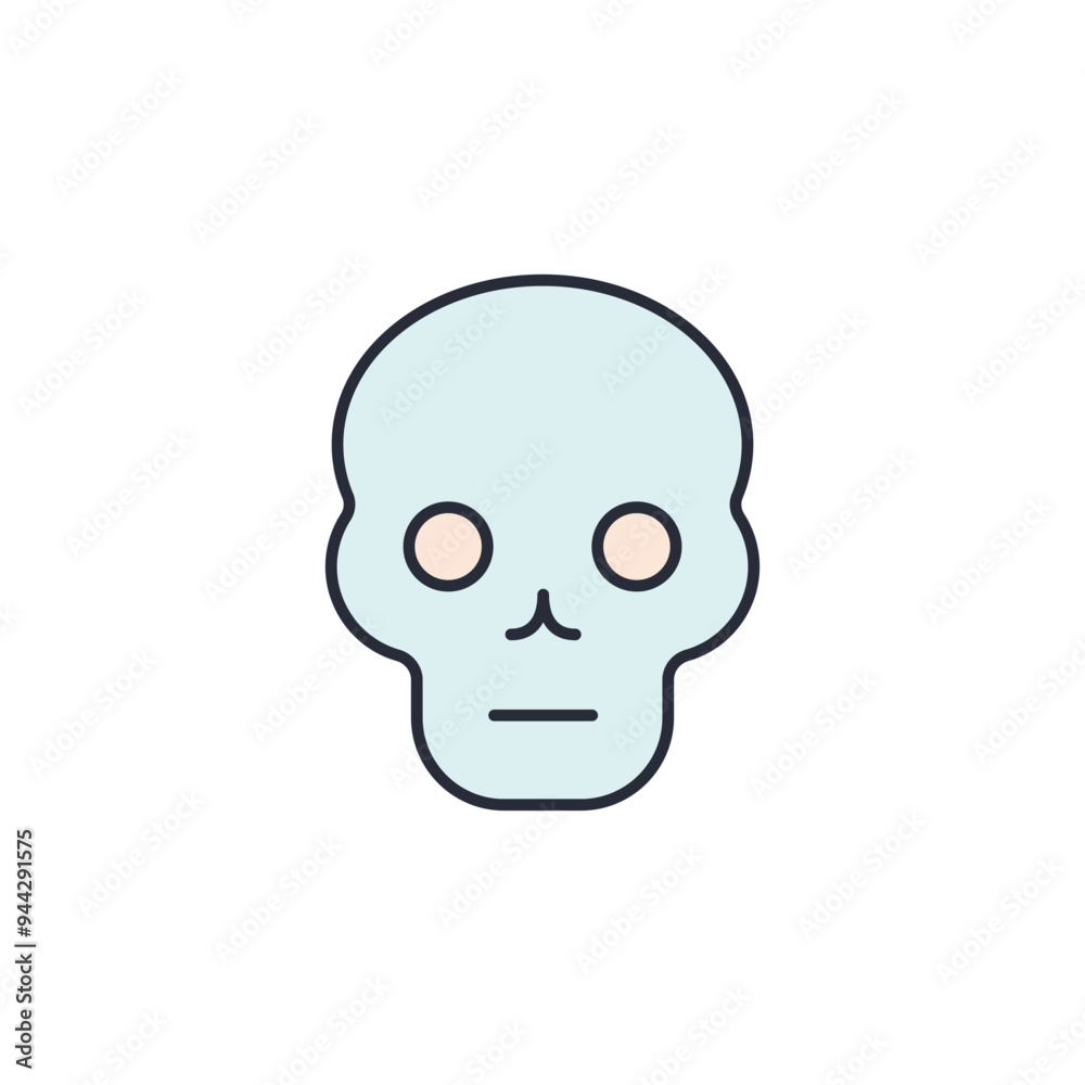 skeleton icon vector illustration. skeleton symbol isolated on white background skeleton icon vector illustration. skeleton symbol isolated on white background