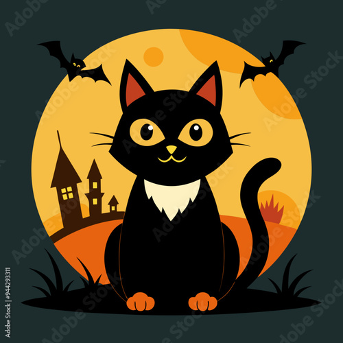 Halloween Cat Mega set of black cat with