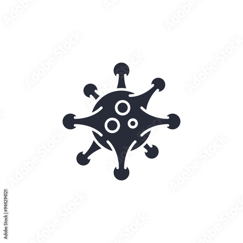 virus icon vector illustration. virus symbol isolated on white background