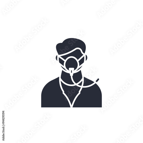 oxygen mask icon vector illustration. oxygen mask symbol isolated on white background