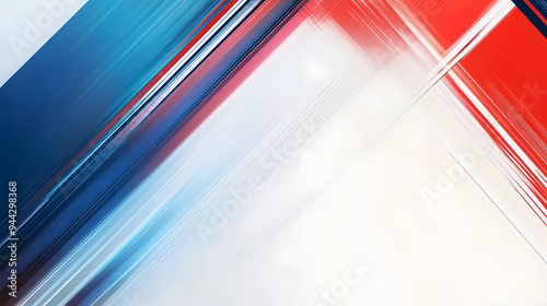 red blue white sporty background, speed motion design with spot strip and copy space, modern minimal in cheerful and freedom energy feeling