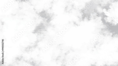 White cloud isolated on black background,Textured smoke,brush effect, 