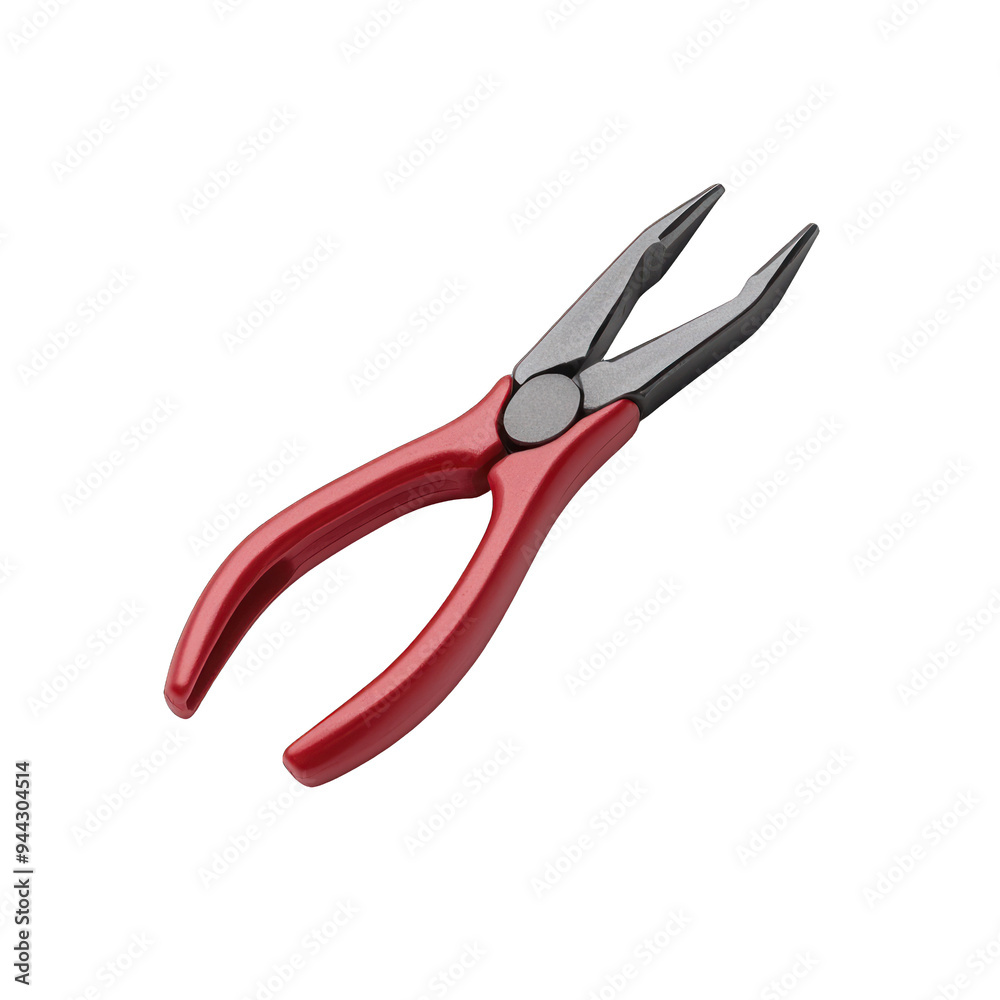 A close-up view of a red plier, commonly used for gripping, bending, and cutting wires in various projects. transparent background A close-up view of a red plier, commonly used for gripping, bending, and cutting wires in various projects. transparent background