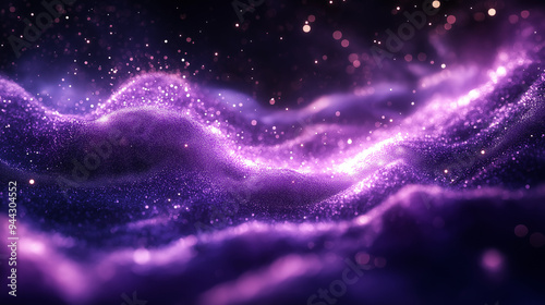 A purple wave of glittery dust in the sky