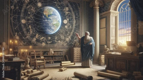 Earth at the Center Aristotle's Geocentric Universe in Ancient Greece photo