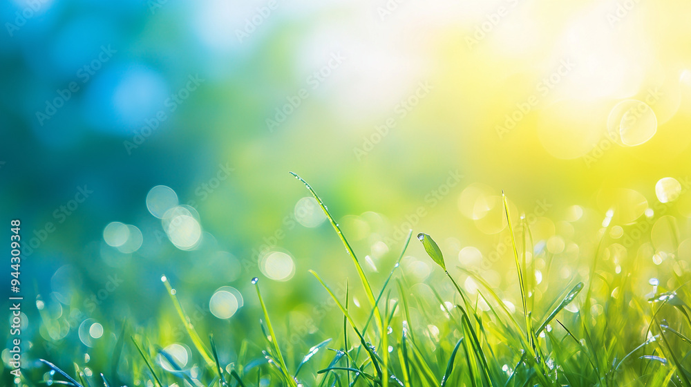Fototapeta premium spring background with grass