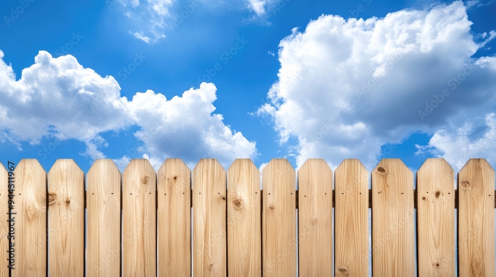 A wooden fence stands in front of a house adorned with vibrant greenery and blooming flowers, creating a serene and inviting atmosphere A wooden fence stands in front of a house adorned with vibrant greenery and blooming flowers, creating a serene and inviting atmosphere