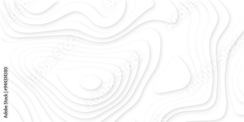 Abstract design with black and white abstract background, Wave paper cut background. topographic line contour map background.  paper texture design.