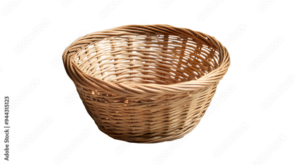 A photorealistic image of a basket isolate on transparency background png A photorealistic image of a basket isolate on transparency background png