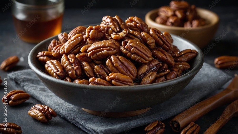 Caramelized Pecans in Bow Caramelized Pecans in Bow