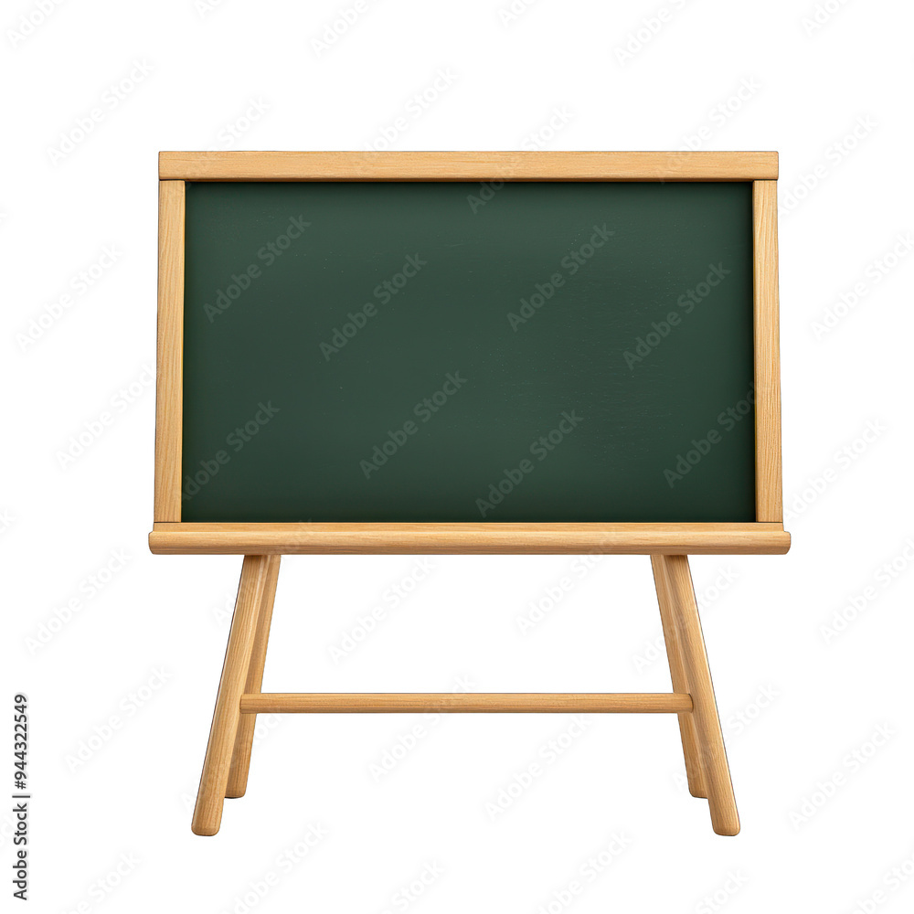 A simple wooden chalkboard with a green surface, perfect for classrooms or presentations, showcasing a blank slate for various uses. transparent background A simple wooden chalkboard with a green surface, perfect for classrooms or presentations, showcasing a blank slate for various uses. transparent background