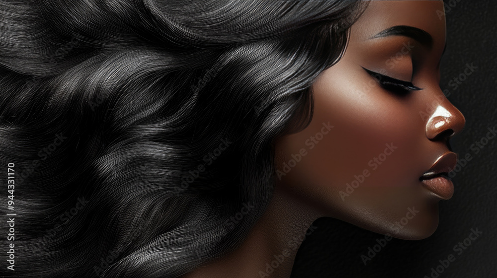 Silky black human hair is used to create lace wigs and weaves that look and feel natural Silky black human hair is used to create lace wigs and weaves that look and feel natural