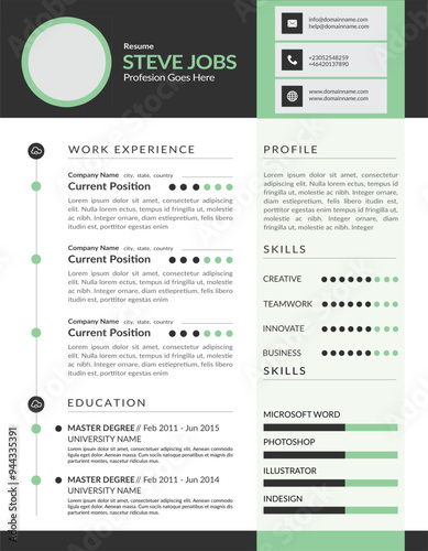 Clean Resume/CV photo