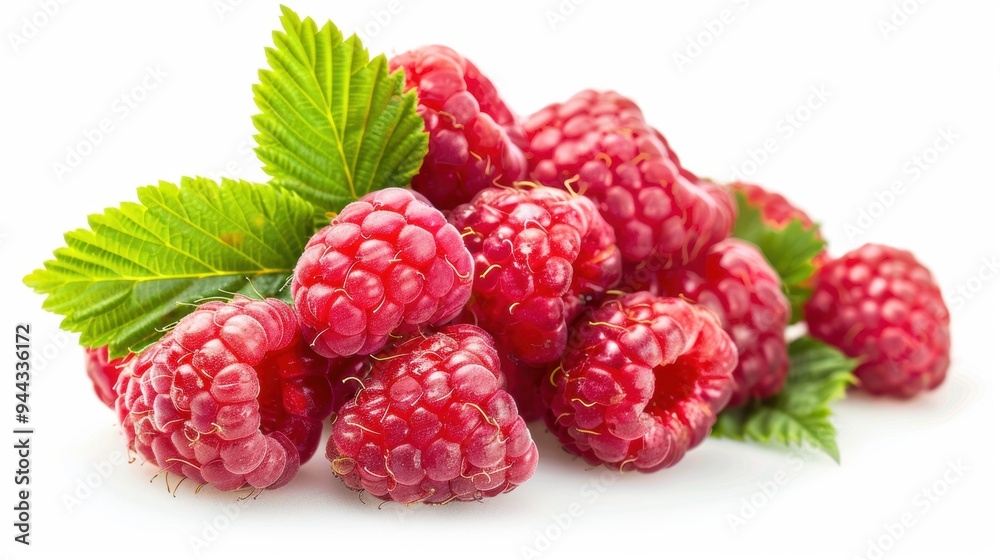 Raspberry closeup view isolated over white background Raspberry closeup view isolated over white background