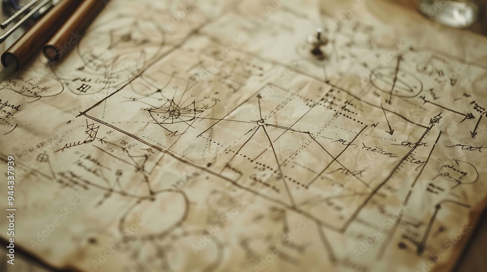 Close-up of hand-drawn scientific diagrams and equations on paper, illustrating concepts of physics and mathematics, captured with HD camera clarity Close-up of hand-drawn scientific diagrams and equations on paper, illustrating concepts of physics and mathematics, captured with HD camera clarity