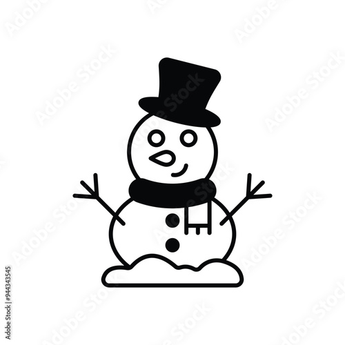 Snowman vector icon