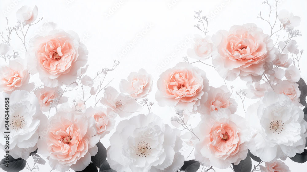 Delicate Pink and White Roses Floral Arrangement Delicate Pink and White Roses Floral Arrangement