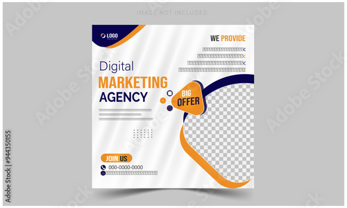 Creative business marketing banner for social media post template