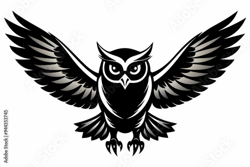 Owl silhouette vector illustration