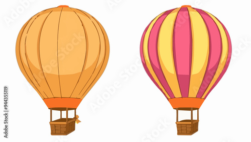 Bunte Heißluftballons im Flug