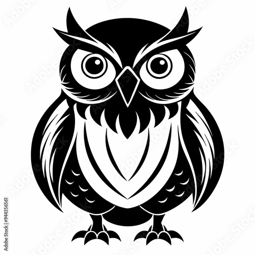 Owl silhouette vector illustration