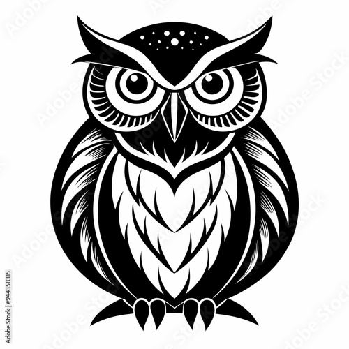 Owl silhouette vector illustration