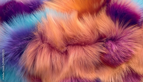 colorful abstract fur background with tints photo