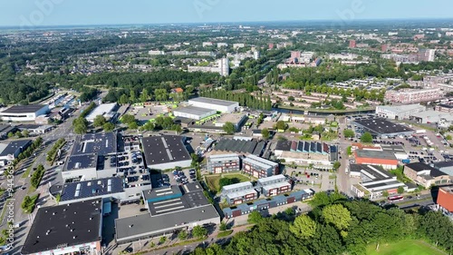 Aerial view of ‘De Kop van Isselt’ in Amersfoort, the Netherlands where 2,000 to 3,000 new homes will be built.