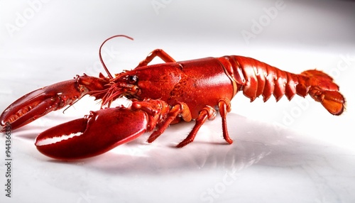 red lobster highlighting its claw and shell perfect for seafood enthusiasts and gourmet dishes photo