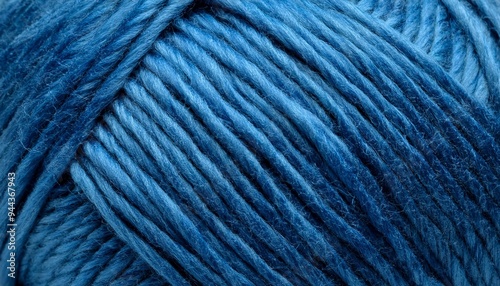 close up the blue yarn thread as abstract background