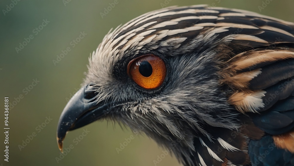 Close-up of a bird’s eye with a clear and detailed view Close-up of a bird’s eye with a clear and detailed view
