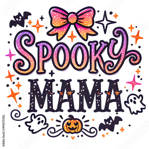 Cute Spooky Mama Halloween Design
