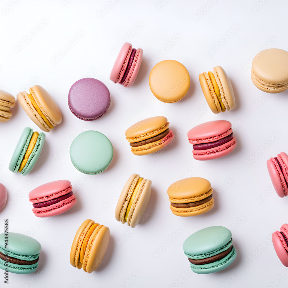 Banner background for commercial advertising of macaroons Banner background for commercial advertising of macaroons