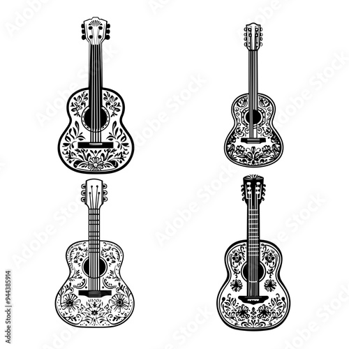 black and white icon illustration of day of the dead, about day of the dead