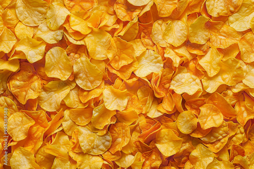 A close up of yellow chips A close up of yellow chips